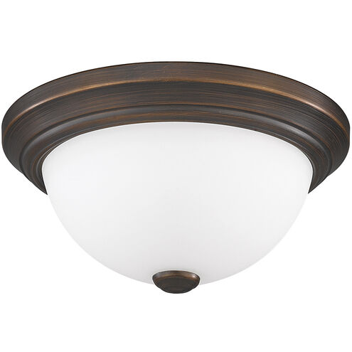 Kipson 2 Light 11 inch Rubbed Bronze Flush Mount Ceiling Light